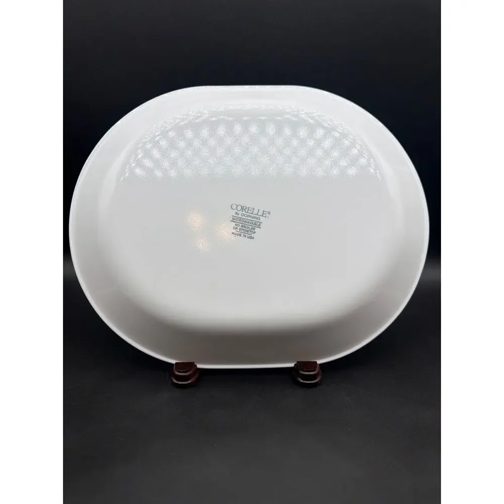 Corelle Corning Holiday Holly Oval Serving Platter 12” Christmas Vitrelle USA